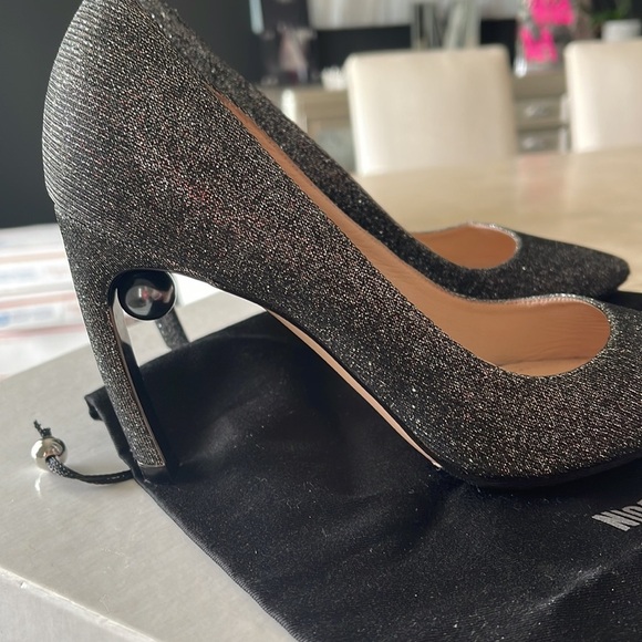 Nicholas Kirkwood silver sparkle heels sz 37.5 - Picture 6 of 10